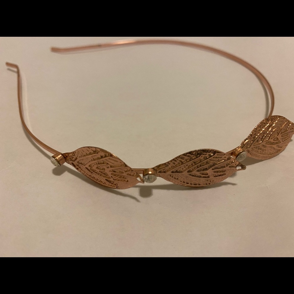 Rosegold triple leaf handband